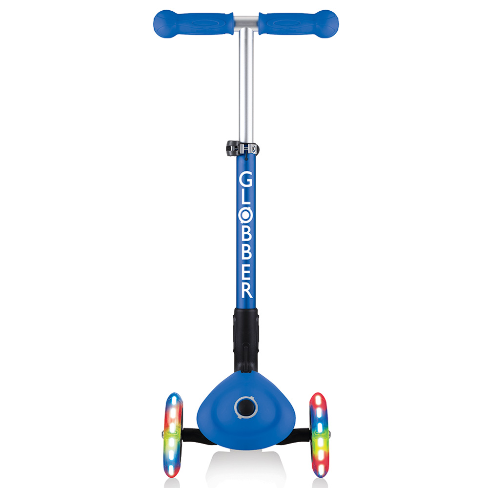 Globber - Junior Foldable Lights Scooter - Navy Blue