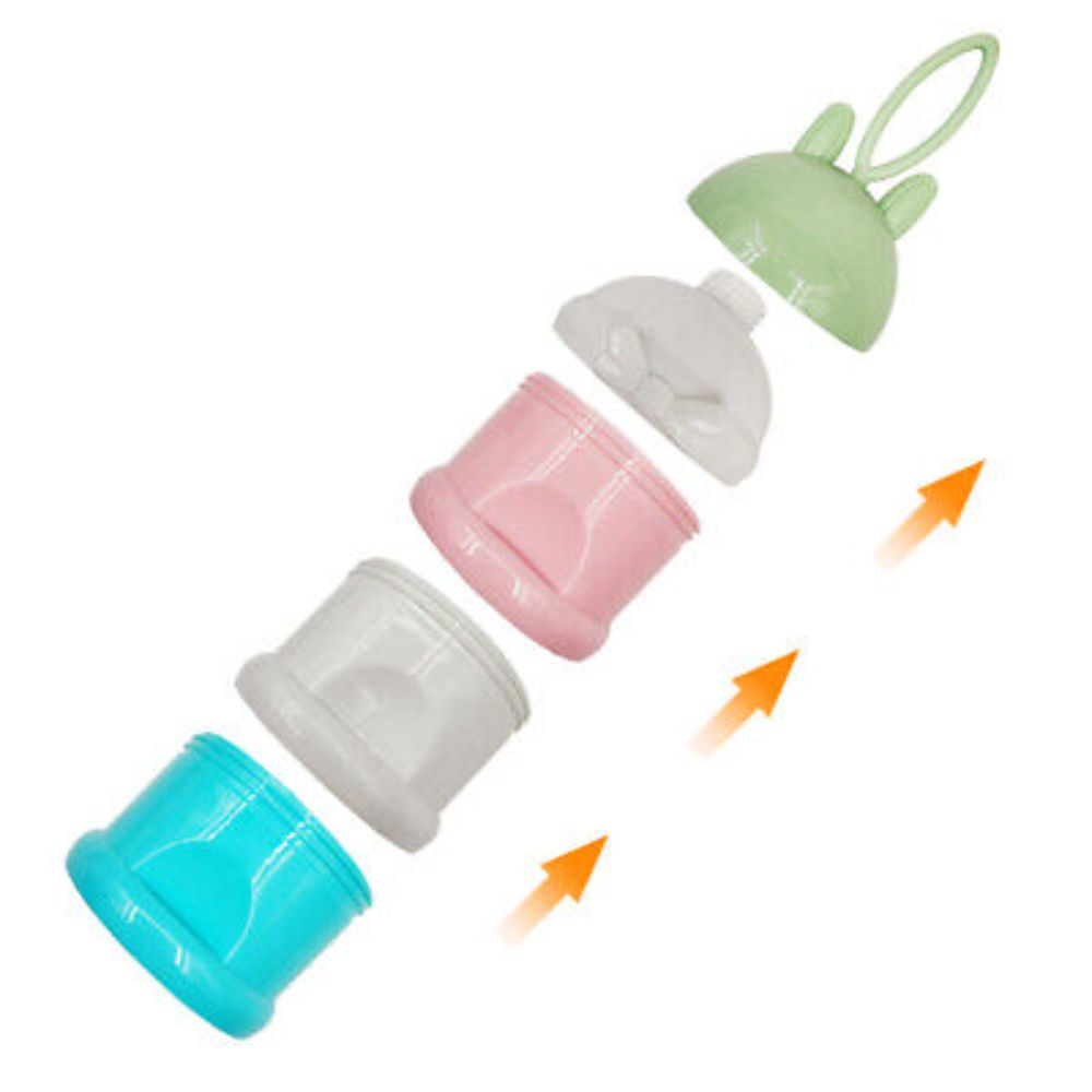 Purple Parrot - Milk Powder Container 3-Tier - Assorted 1Pc