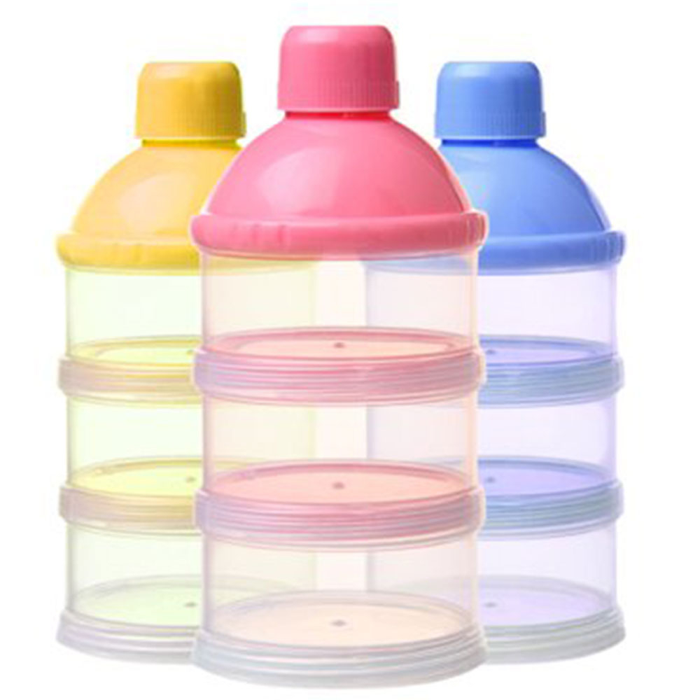 Purple Parrot - Milk Powder Container 3-Tier - Pink