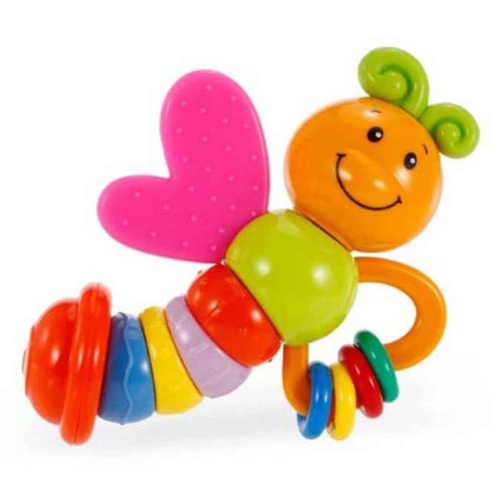 Goodway - Baby Rattle Teether Toy With Twisting Body & Colorful Rings