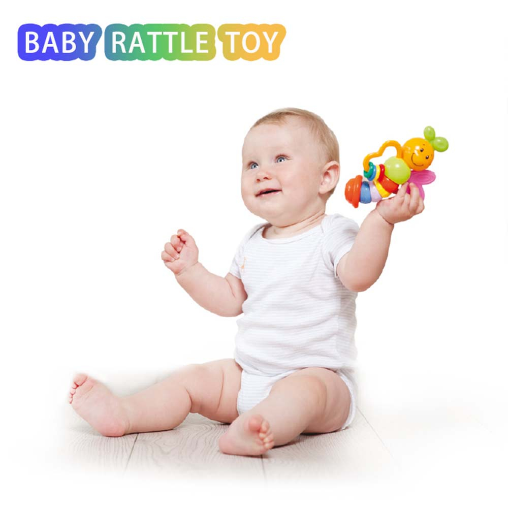 Goodway - Baby Rattle Teether Toy With Twisting Body & Colorful Rings
