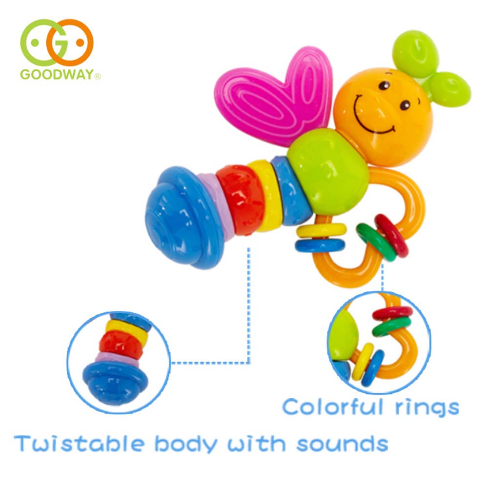 Goodway - Baby Rattle Teether Toy With Twisting Body & Colorful Rings