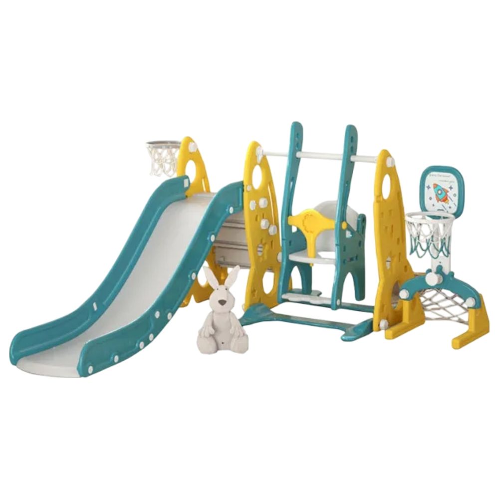 Little Angel Kids Slide, Swing, Basketball, And Football