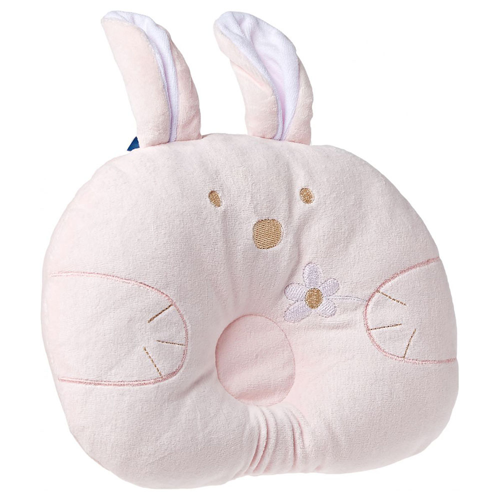 Night Angel - Bunny Baby Pillow - Newborn Flat Head & Neck Support - Pink