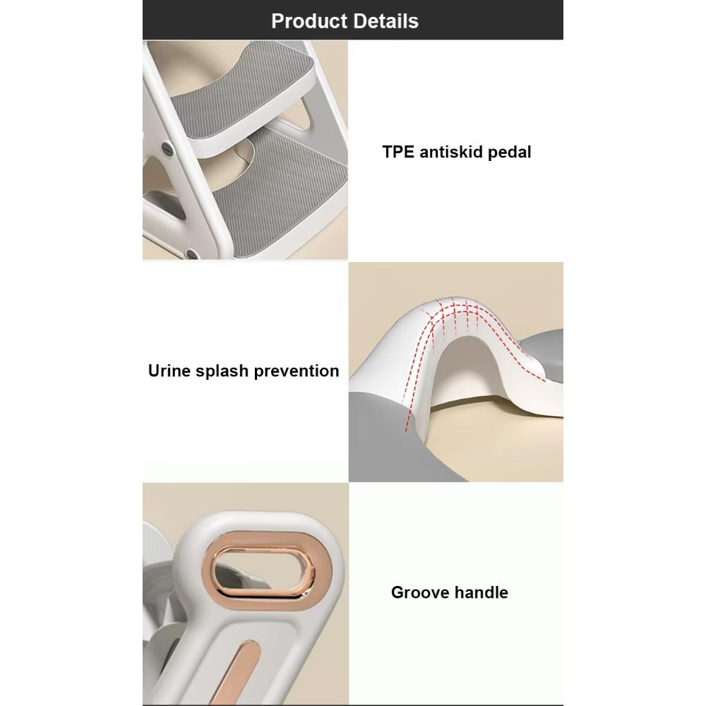 Mini Panda - Little Tots Potty Training Seat With Ladder - White