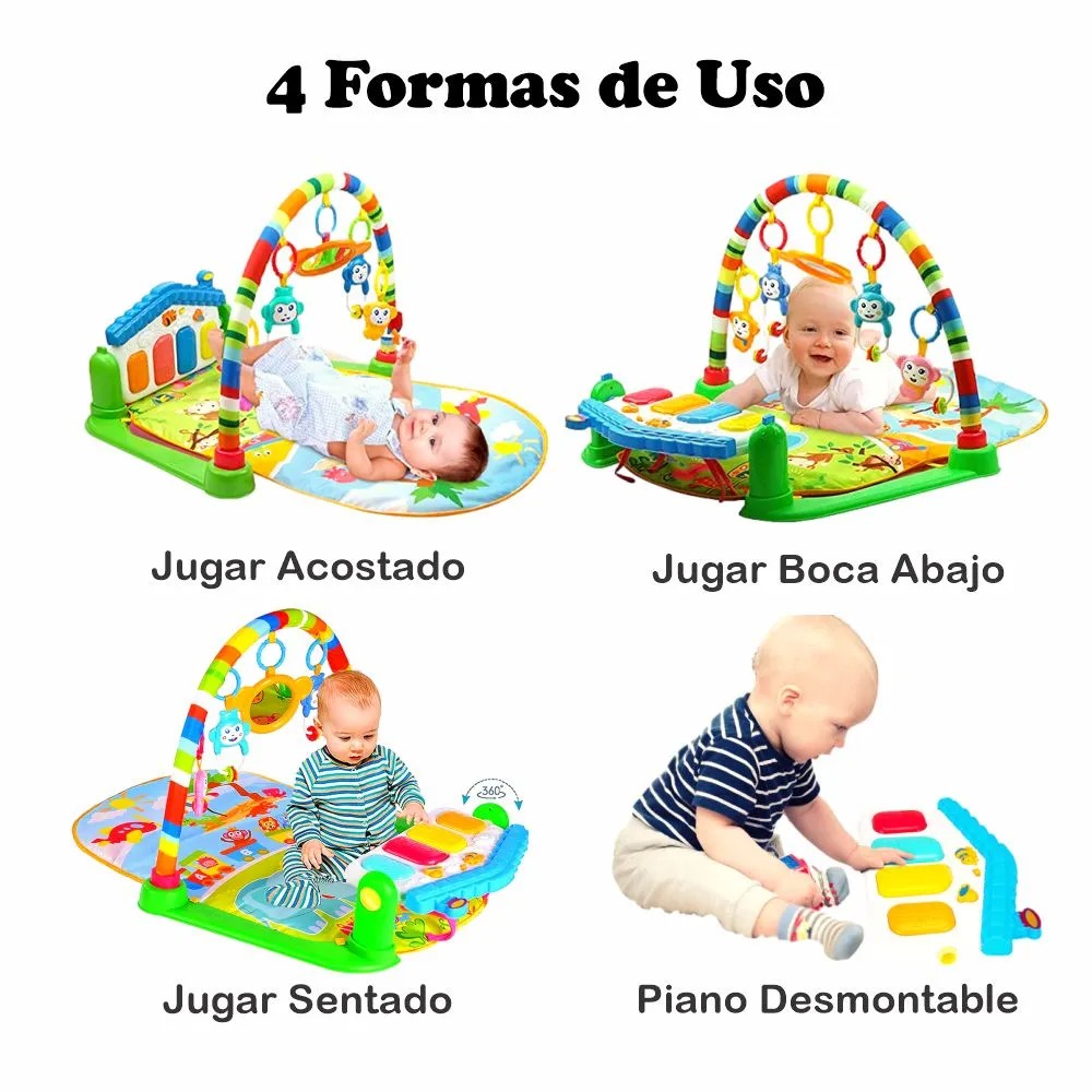 هوانجر - مركز ألعاب للأطفال مع حصيرة بيانو - أخضر