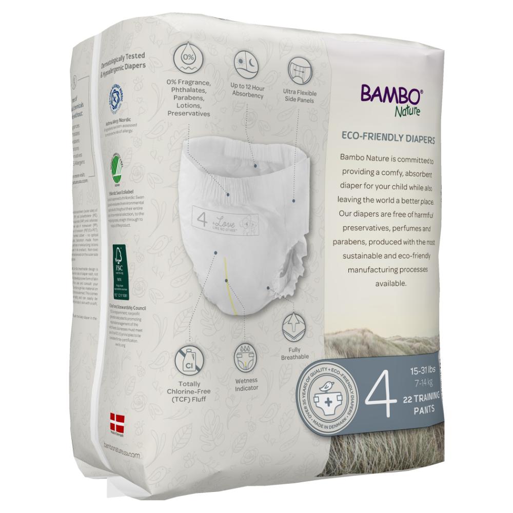 Bambo Nature - Eco-Friendly Diaper Pants, Size 4, 7-14kg 22 Count