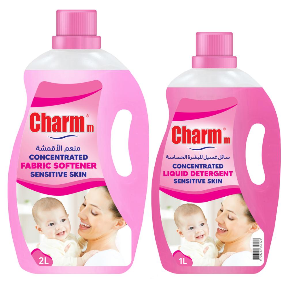 Charmm Baby's Laundry Liquid 1L + Baby Fabric Softener 2L
