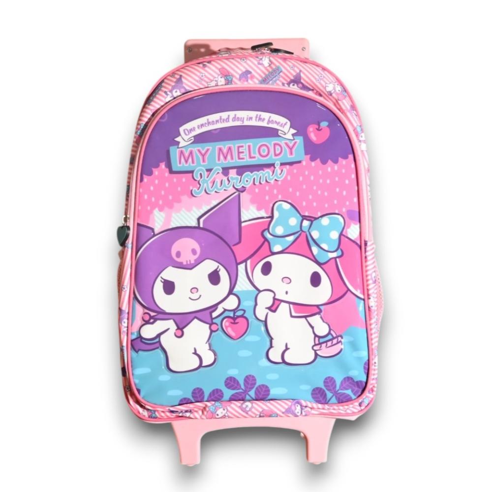 Hollywood Magic - Kuromi & Melody 5-In-1 Trolleybag With Lunchbag, Pencilcase, Lunchbox And Water Bottle