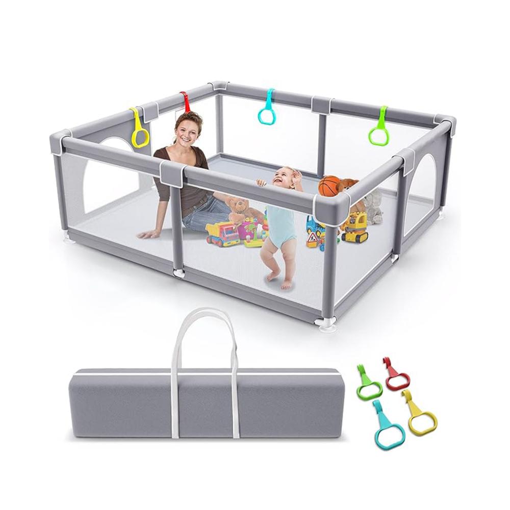HOCC Plastic Playpen For Babies & Toddlers - Large - Grey