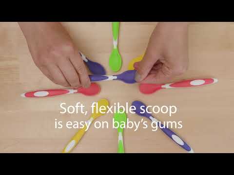 Dr. Brown's - Soft-Tip Spoon, Pack of 2 - YellowithGreen