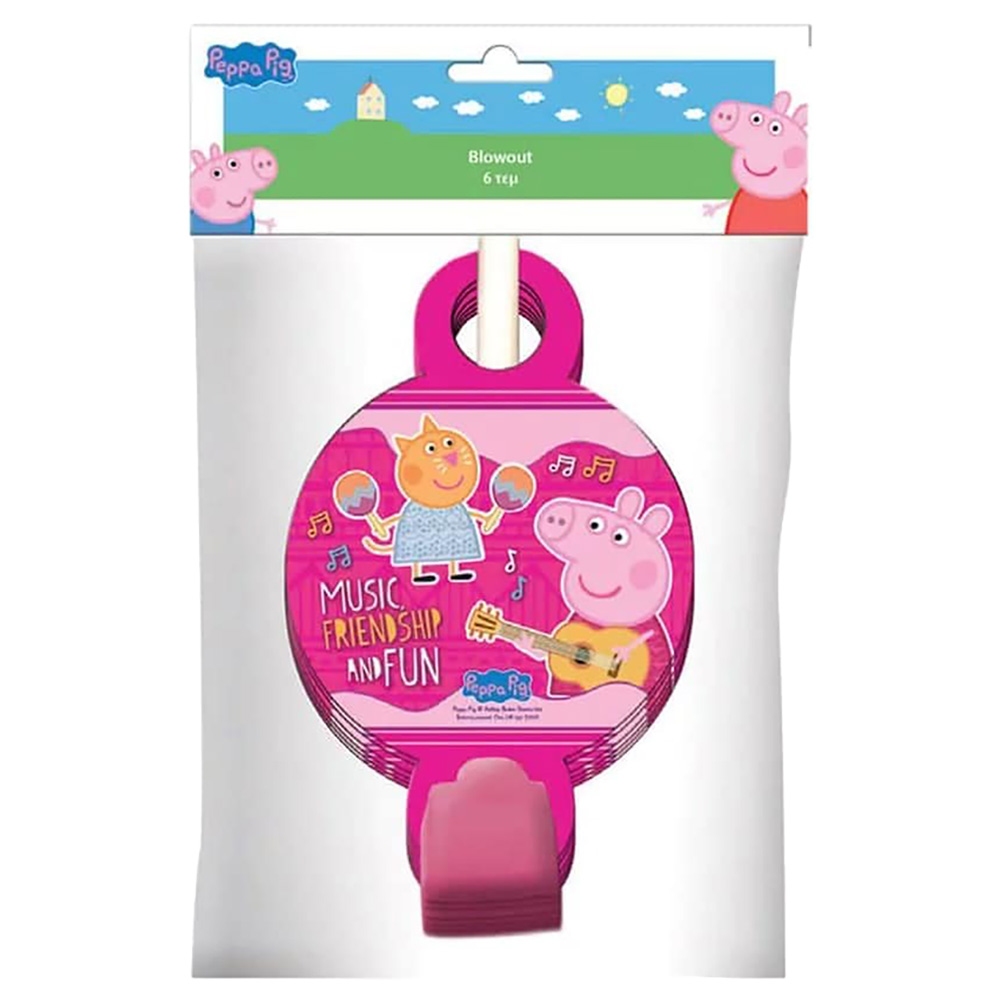 Diakakis - Blowout Peppa Pig - Color May Vary - 6 Pcs