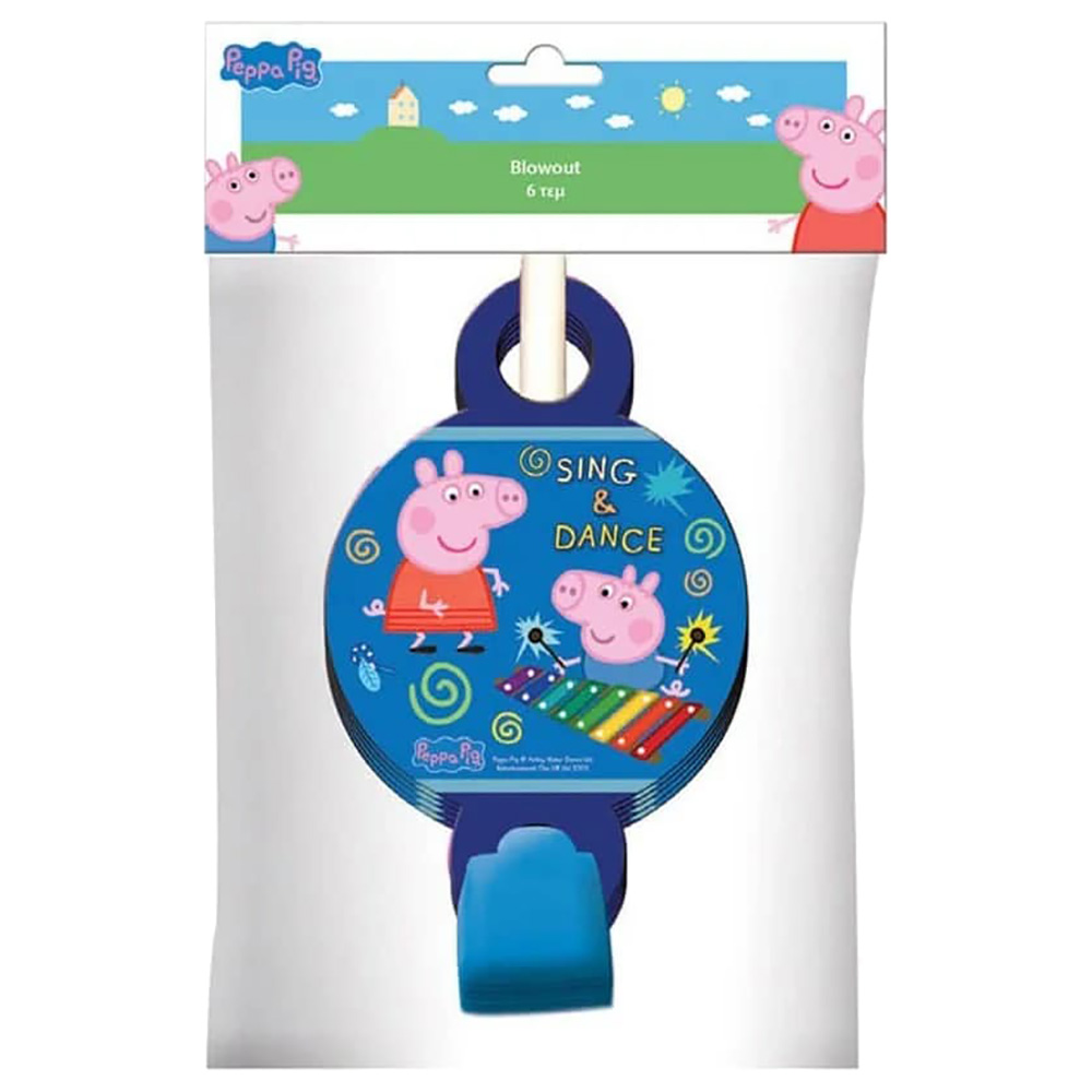 Diakakis - Blowout Peppa Pig - Color May Vary - 6 Pcs