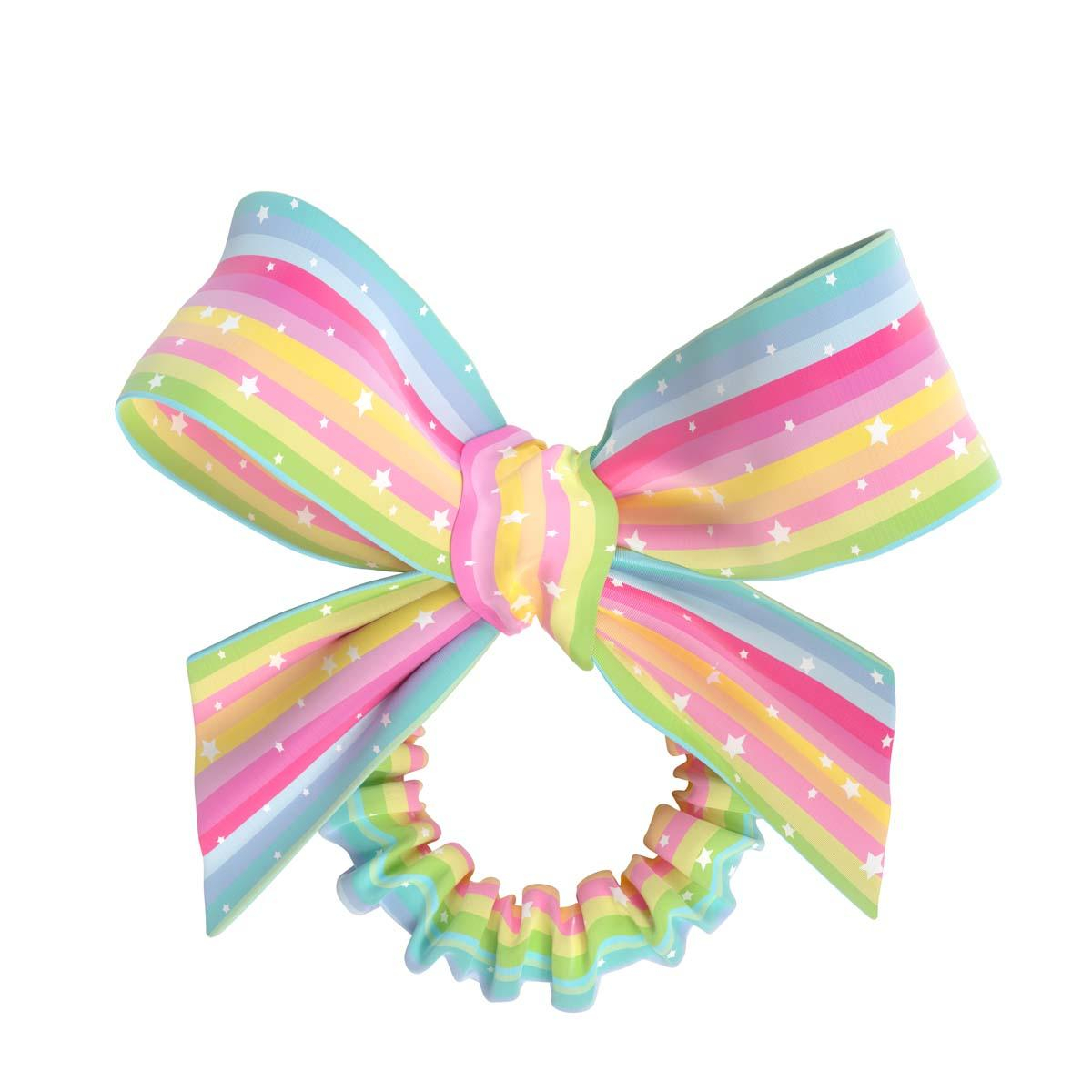 Invisibobble - Kids Slim Sprunchie with Bow Lets Chase Rainbows