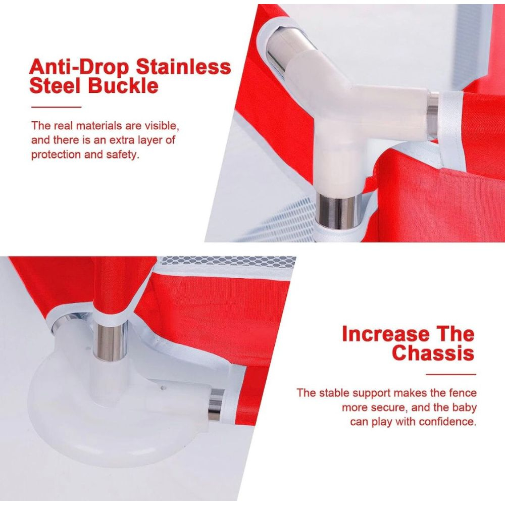 بيكابو- سلة قفص اللعب المتنقلة- 30 كرة- أحمر