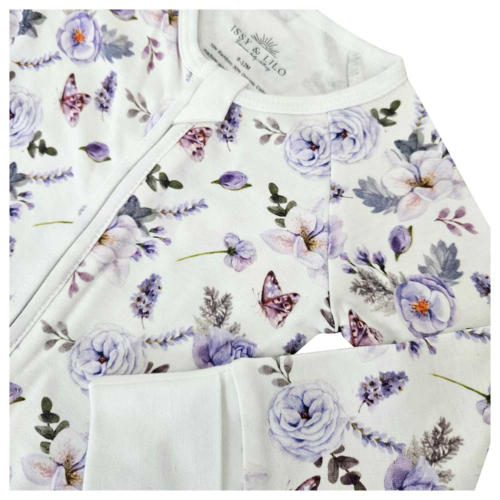 Issy & Lilo - Smart Bamboo Zipper Romper - Flower Garden