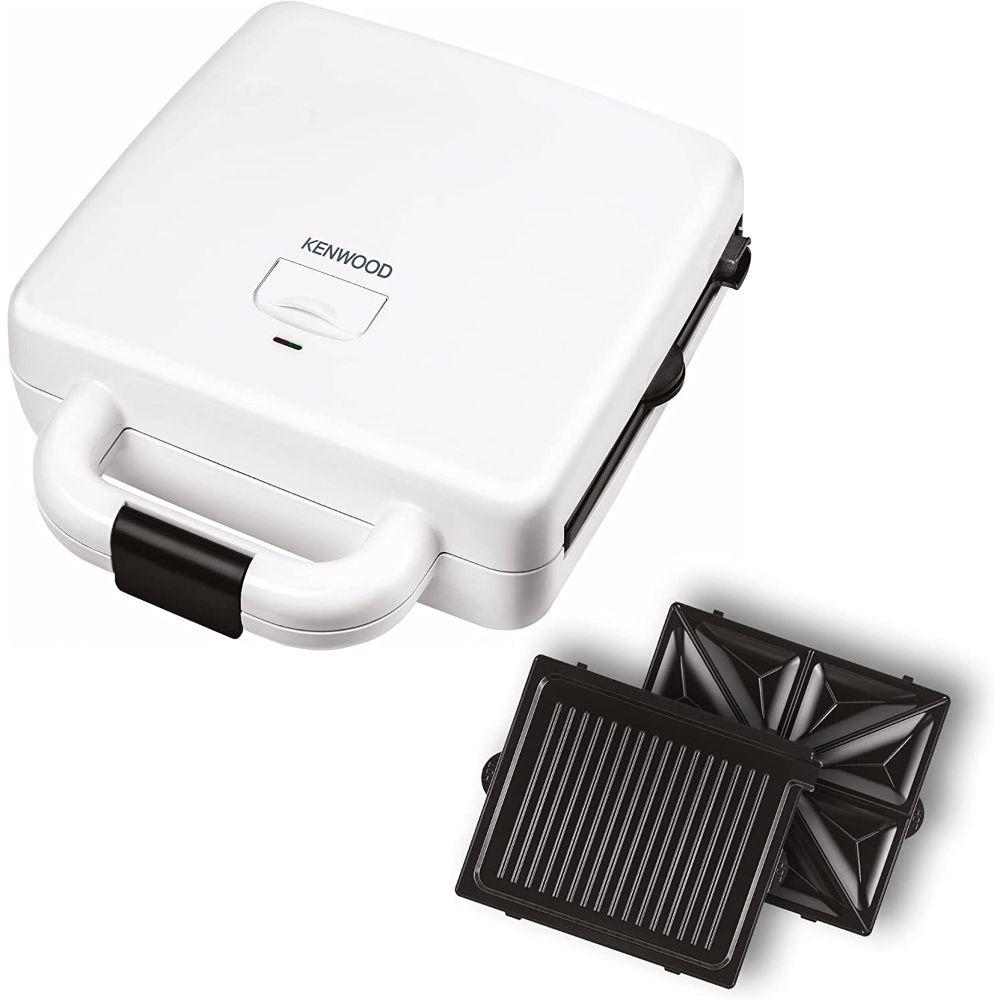Kenwood - 2-in-1 Sandwich Maker With Grill 1300W - White