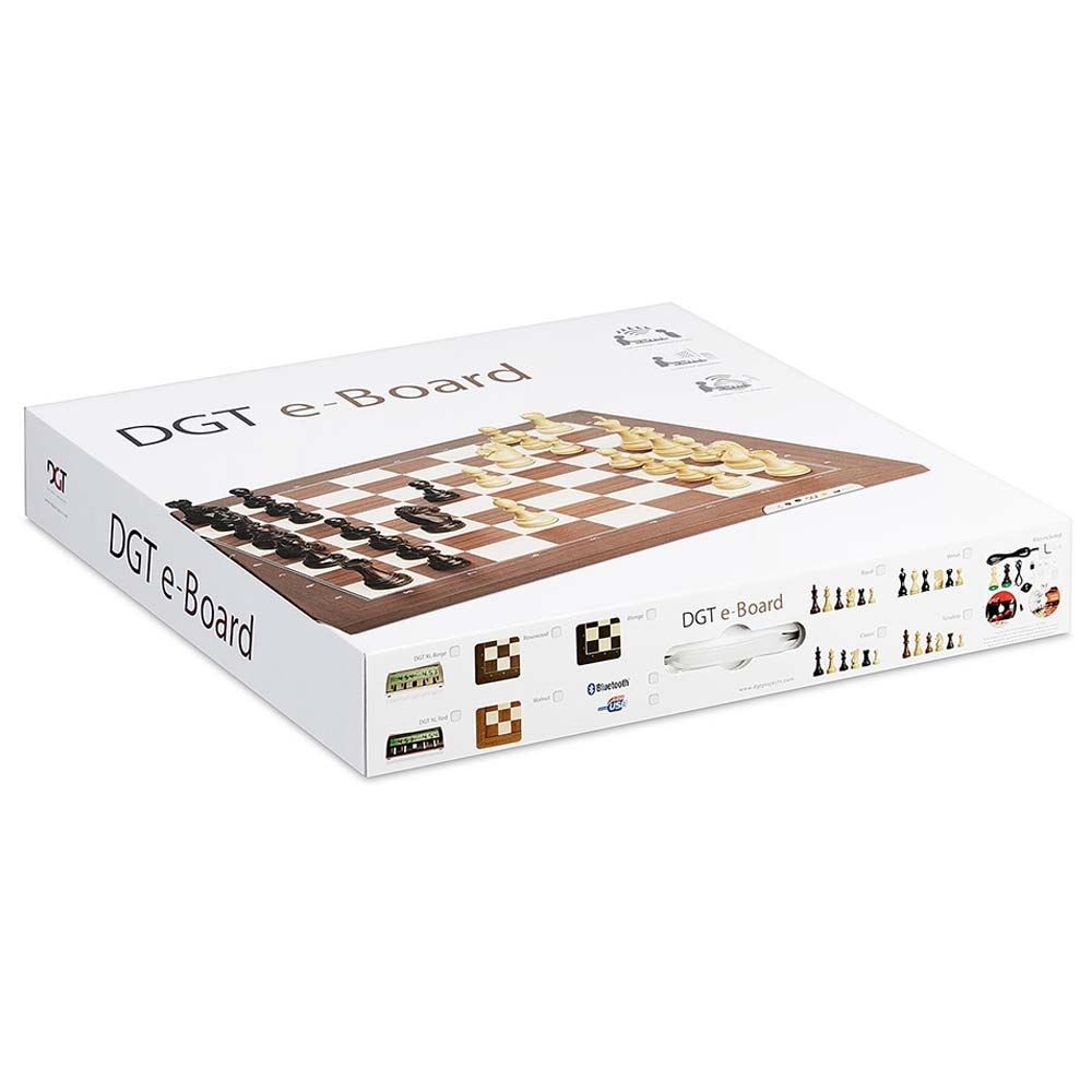 دي جي تي صندوق الشطرنج 10910 مع قطع ومؤقت 1002 بني