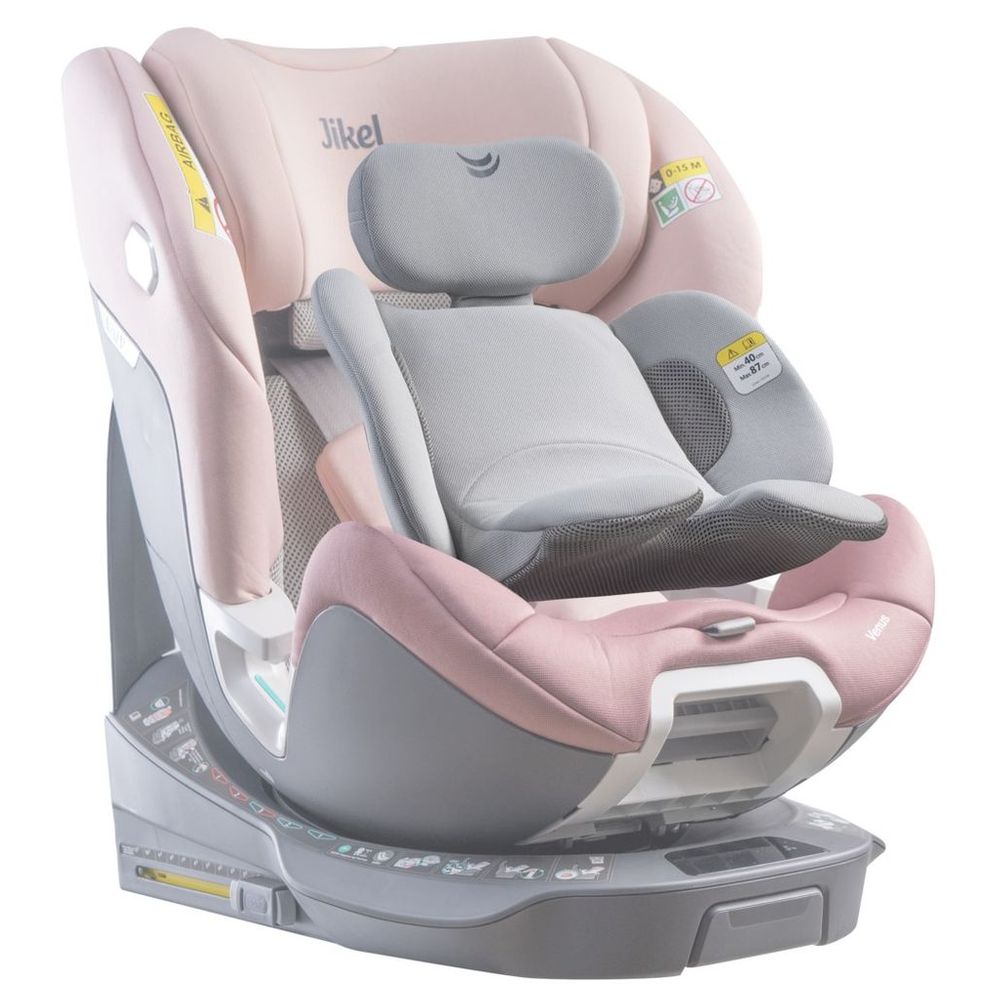 جيكل - كرسي سيارة فينوس 360 آي-سايز آيزو فيكس  مهوى - وردي