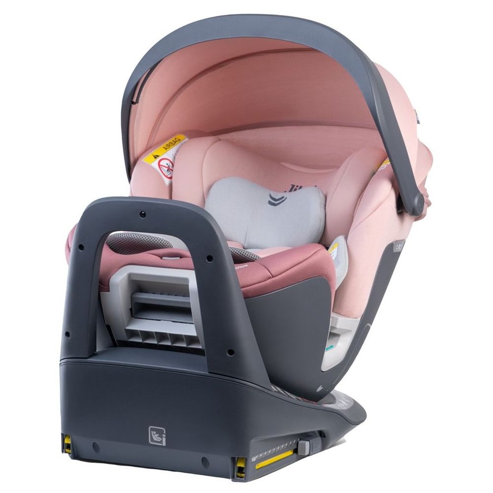 جيكل - كرسي سيارة فينوس 360 آي-سايز آيزو فيكس  مهوى - وردي