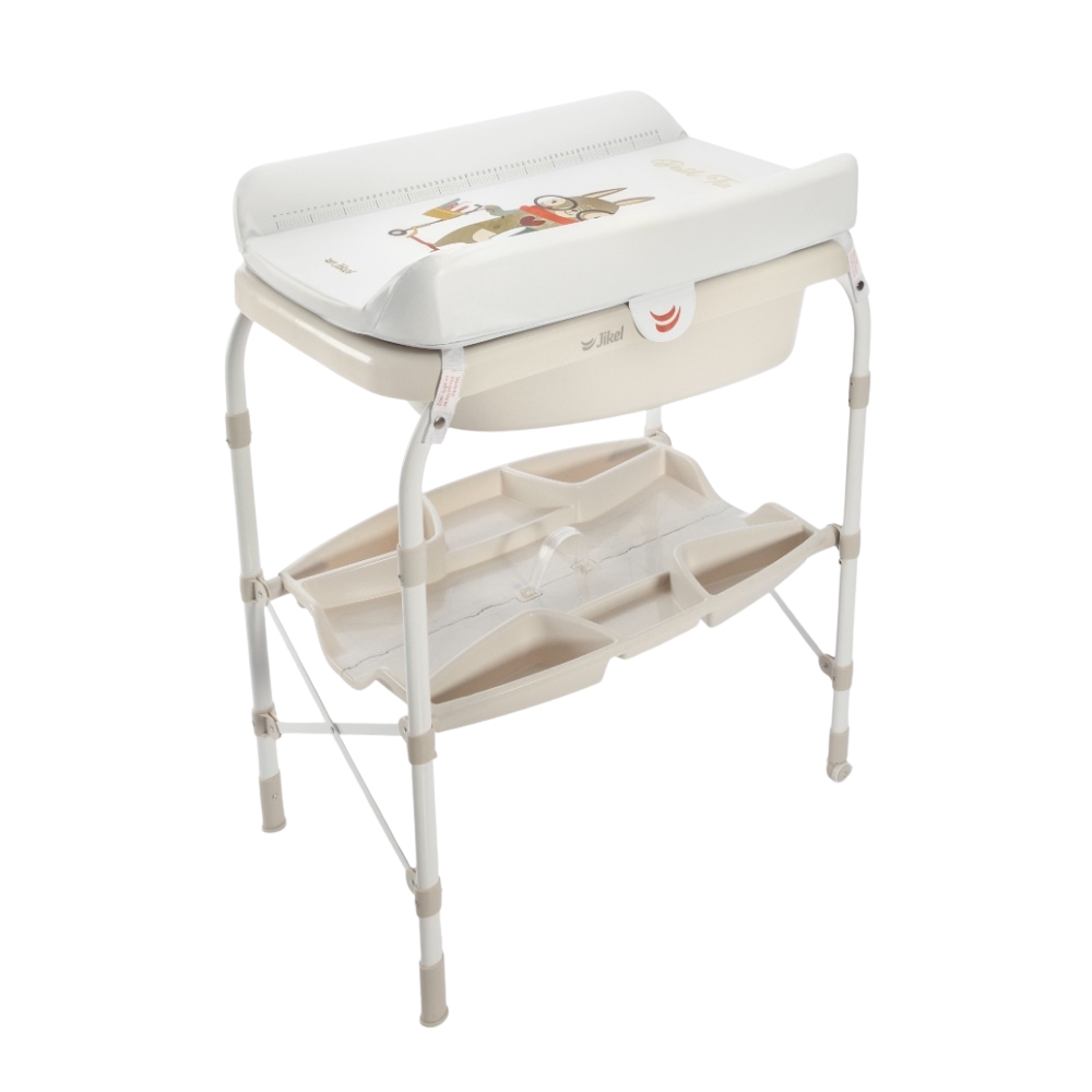 جيكل - طاولة حمام ريبل قائمة مع طاولة تغيير الحفاضات - بيج