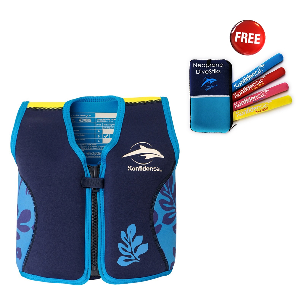 كونفيدانس جاكيت سباحة كحلي وأزرق