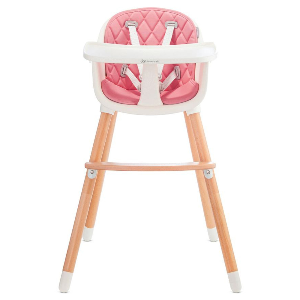 كيندر كرافت - كرسي الطعام للأطفال سيينا 2 في 1 لوزن يصل إلى 20 كلغ- زهري