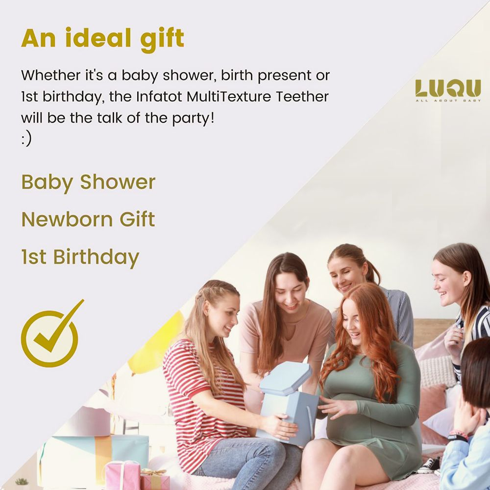 لوكو- عضاضة سيليكون وخشب- رمادي