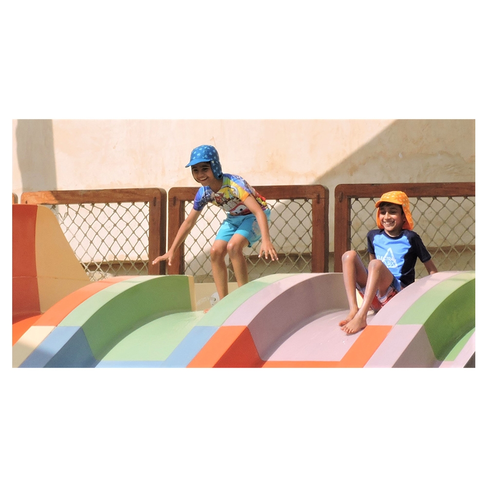 سيف هيد قبعة جونا بغطاء للرقبة للأطفال أزرق