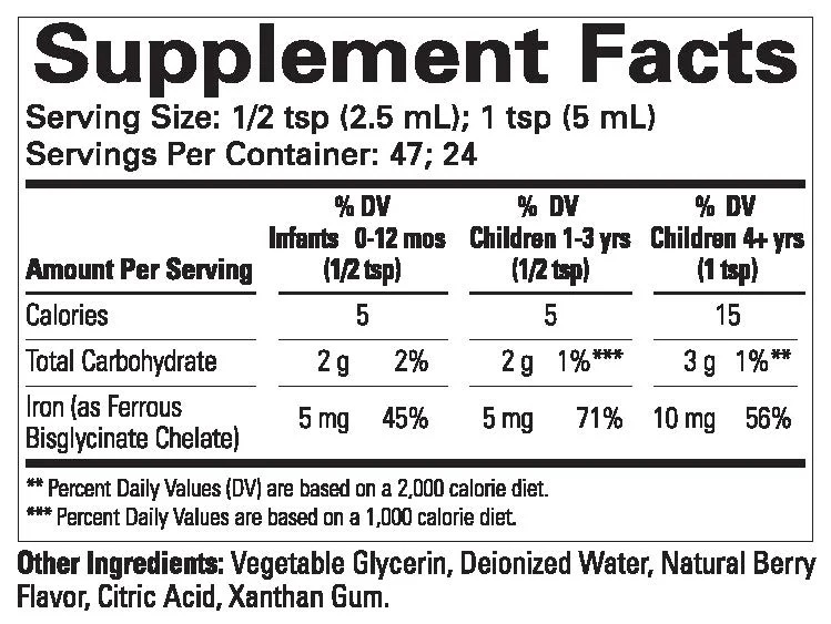 ChildLife - Liquid Iron - Natural Berry - 118 ml