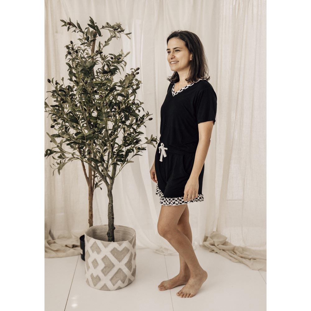 لولاباي - ملابس نوم شورت للنساء - كوفية