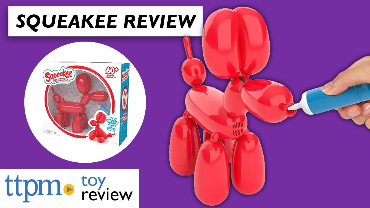 Squeakee - Balloonies Dog Large Interactive Toy - Red