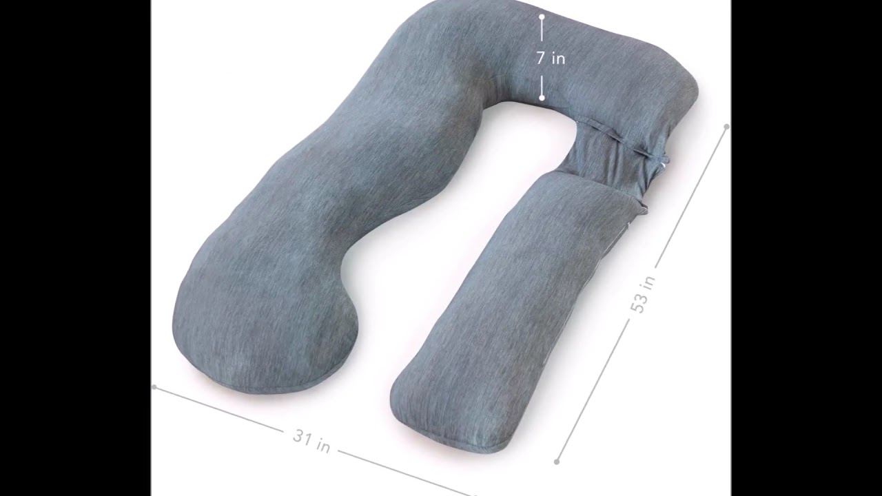 PharMeDoc - U-Shape Full Body Maternity Pillow with Detachable Extension - Grey