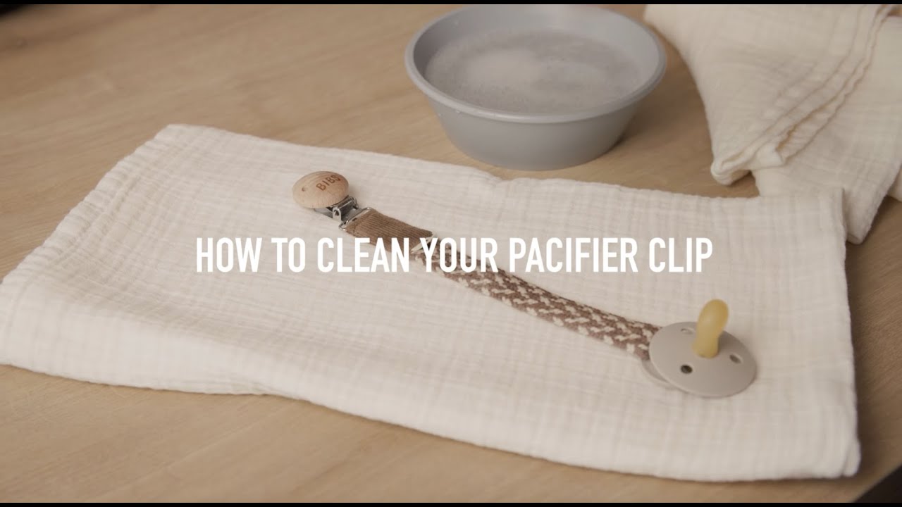 Bibs - Pacifier Clip - Blush/Ivory