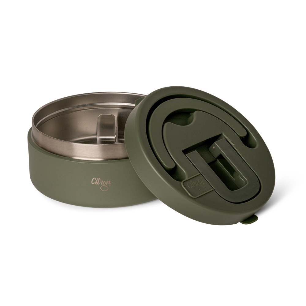Citron - Food Jar 400ml with Compartments - Green