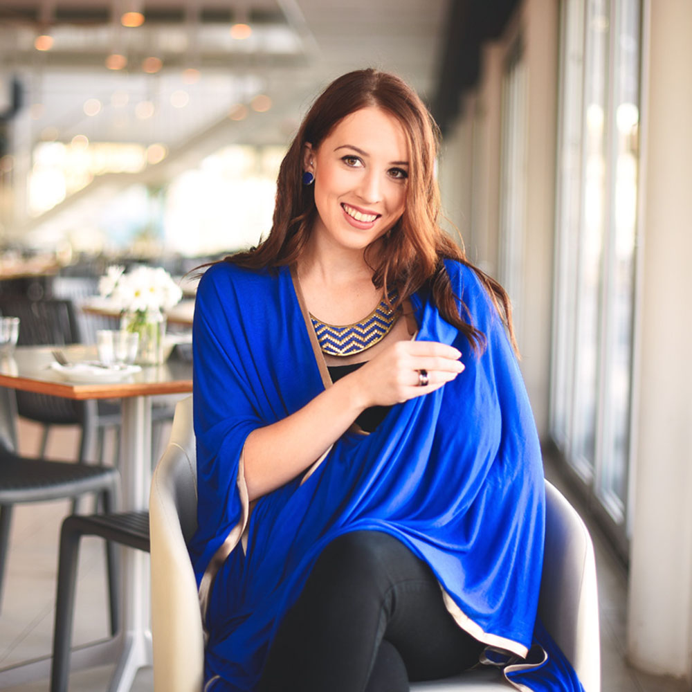 Bebitza - Modal Nursing Cover - Cobalt Blue