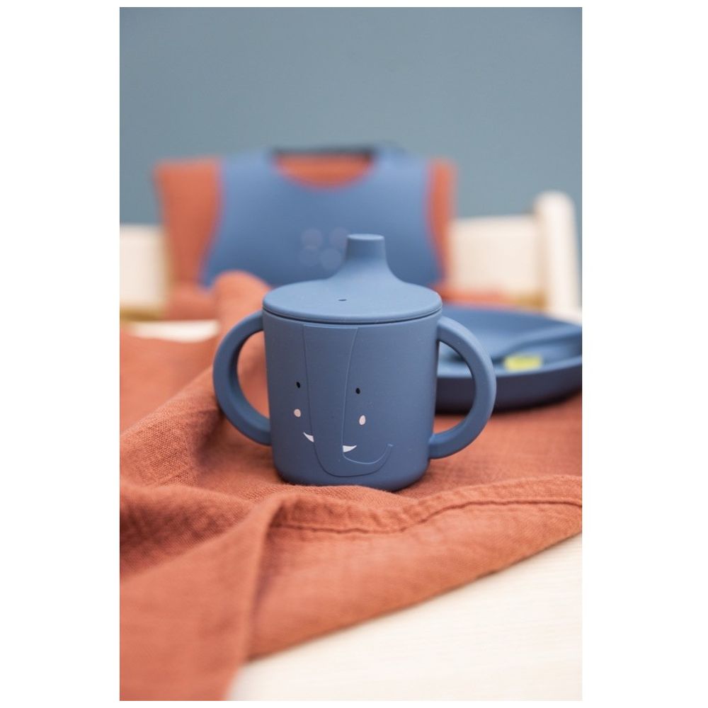 Trixie - Silicone Sippy Cup With Handles - Mrs. Elephant - 200ml