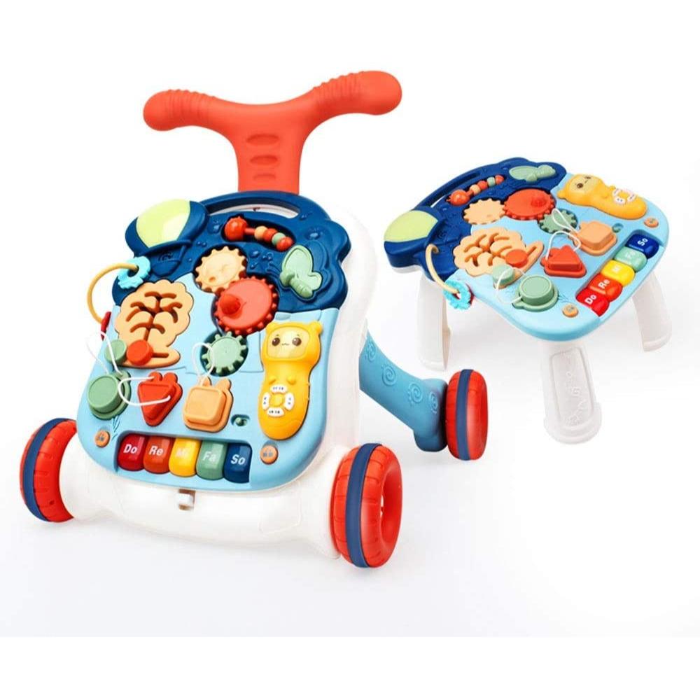 Little Angel - Learning Baby Walker and Activity Play Table 2-in-1 - Red