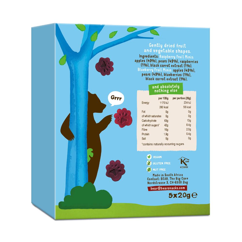 بير - ميني فواكه بالتوت الأزرق والتوت الأحمر - 5 × 20 جم