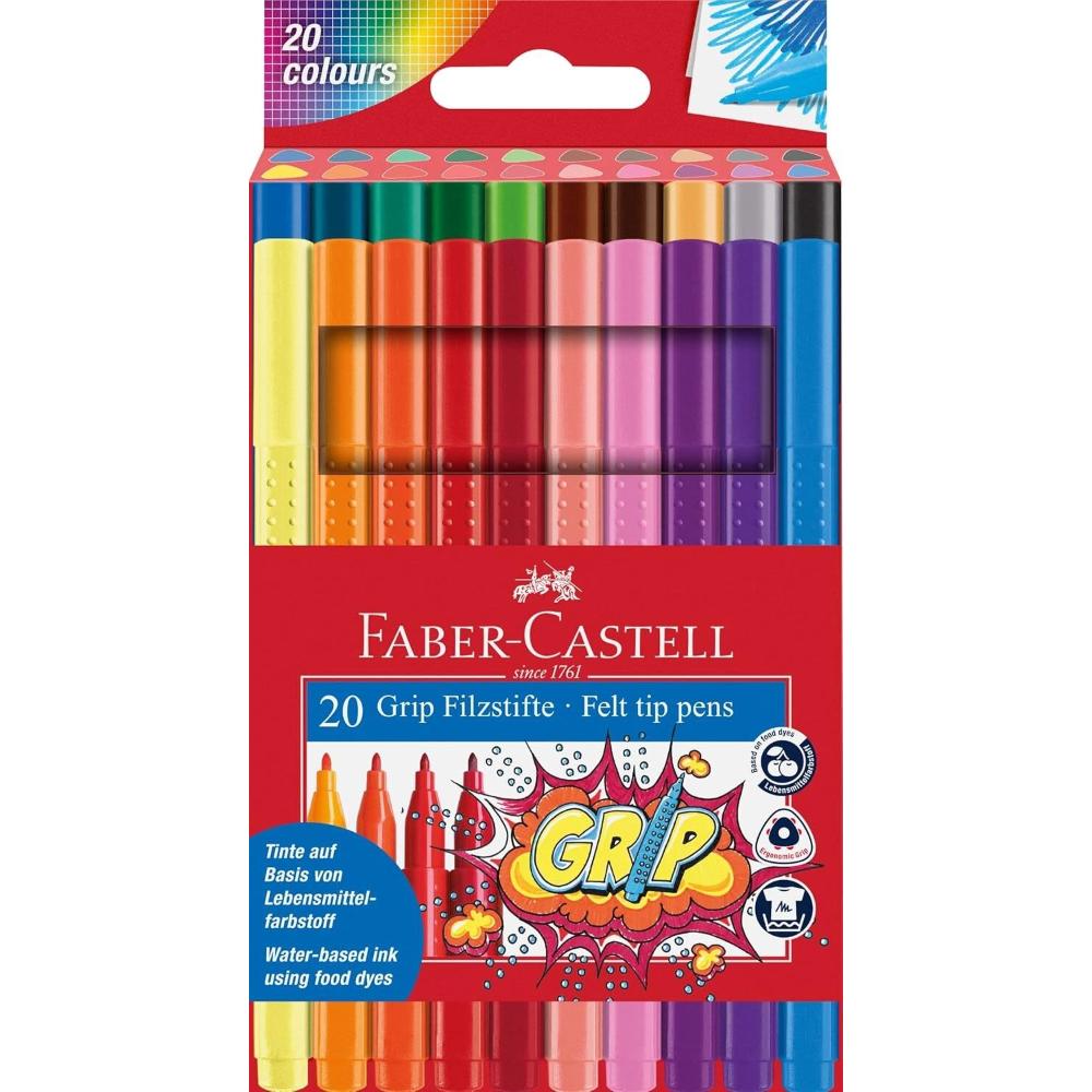 Faber-Castell - Grip Colour Marker Set 20pcs
