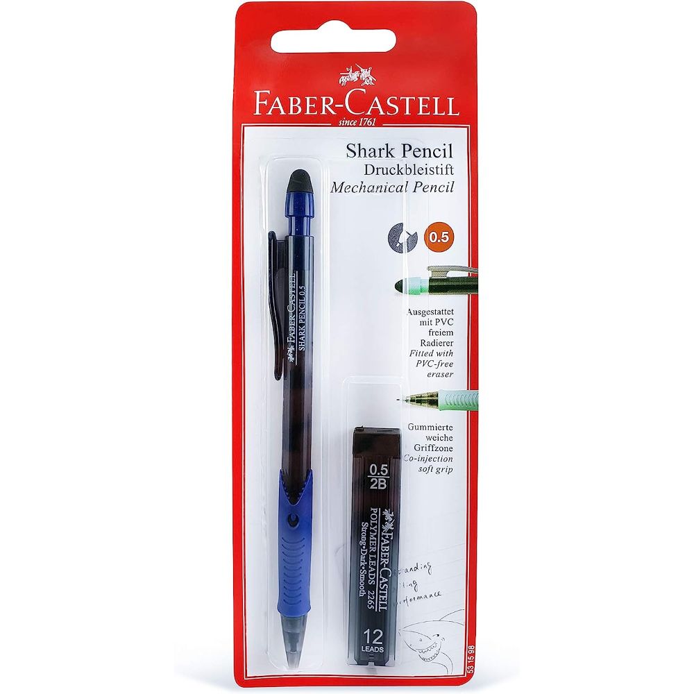 Faber-Castell - Shark Pencil 0.5mm with Tube Lead - Assorted