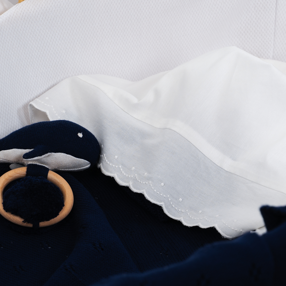 بامبل & بيرد - طقم مفروشات سرير الأطفال بلوميتي لسلة موسى - 3 قطع - بيج