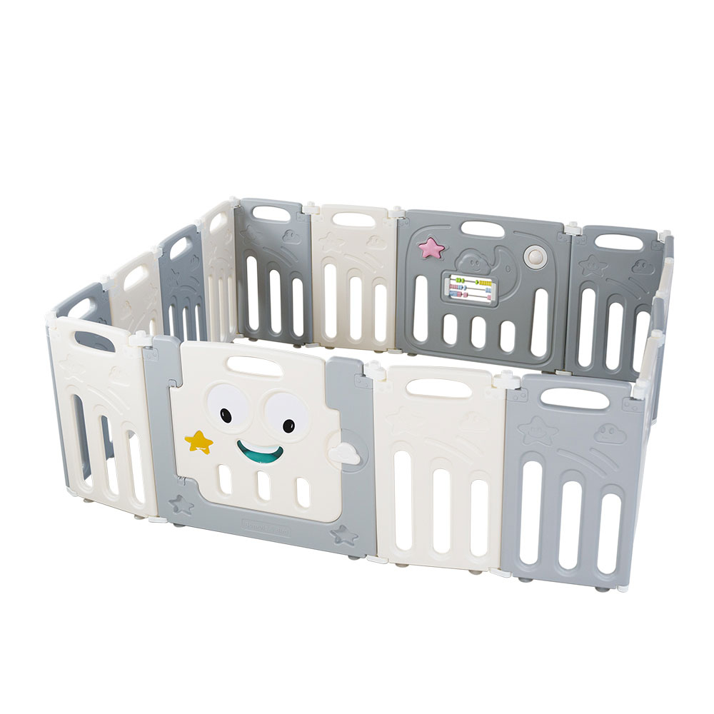 Bumble & Bird - Large Baby Safety Playpen with Activity Panel 16-Piece