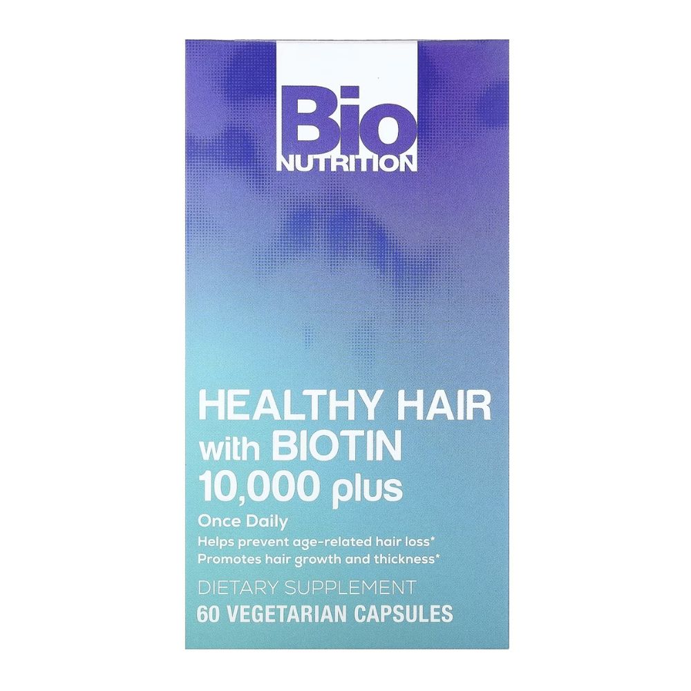 Bio Nutrition - Healthy Hair with Biotin 10000 Plus 60 Capsules