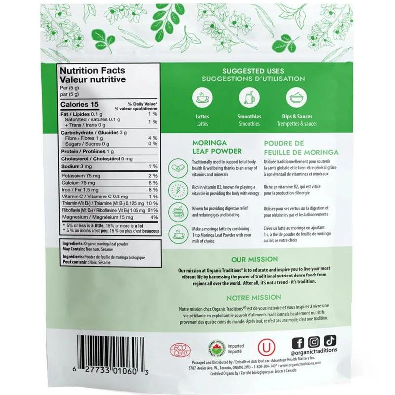 Organic Traditions Moringa Leaf Powder 200g