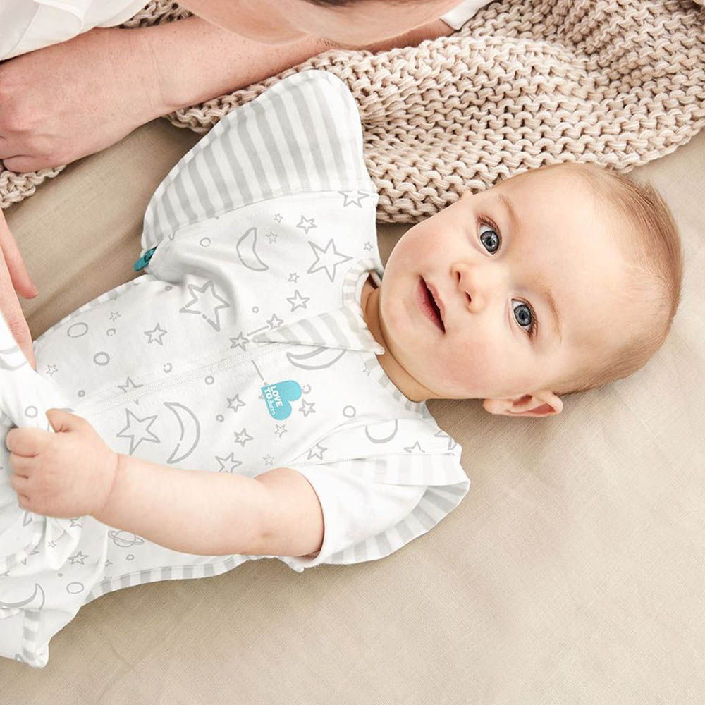 لوف تو دريم - قماط خيزران/كيس نوم - نجوم وقمر - كريمي