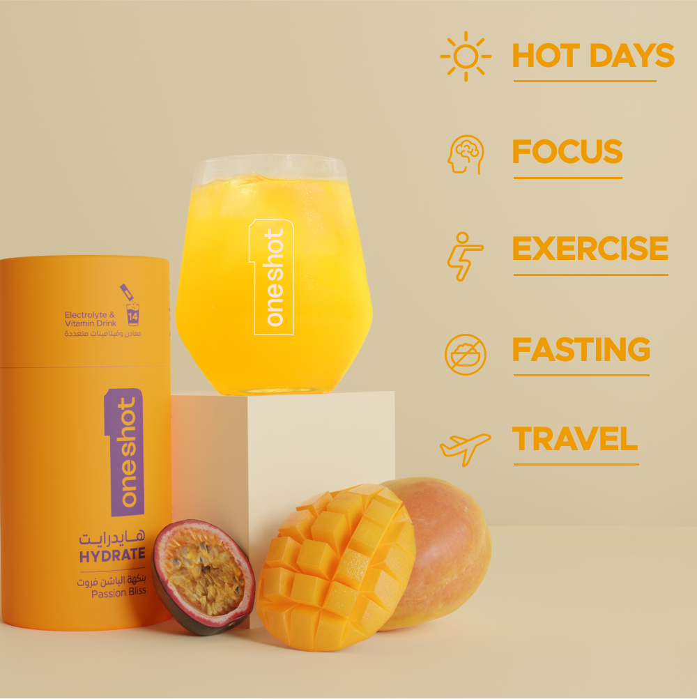 oneshot - Electrolyte Hydration Sticks - Passion Bliss - 14 Sticks