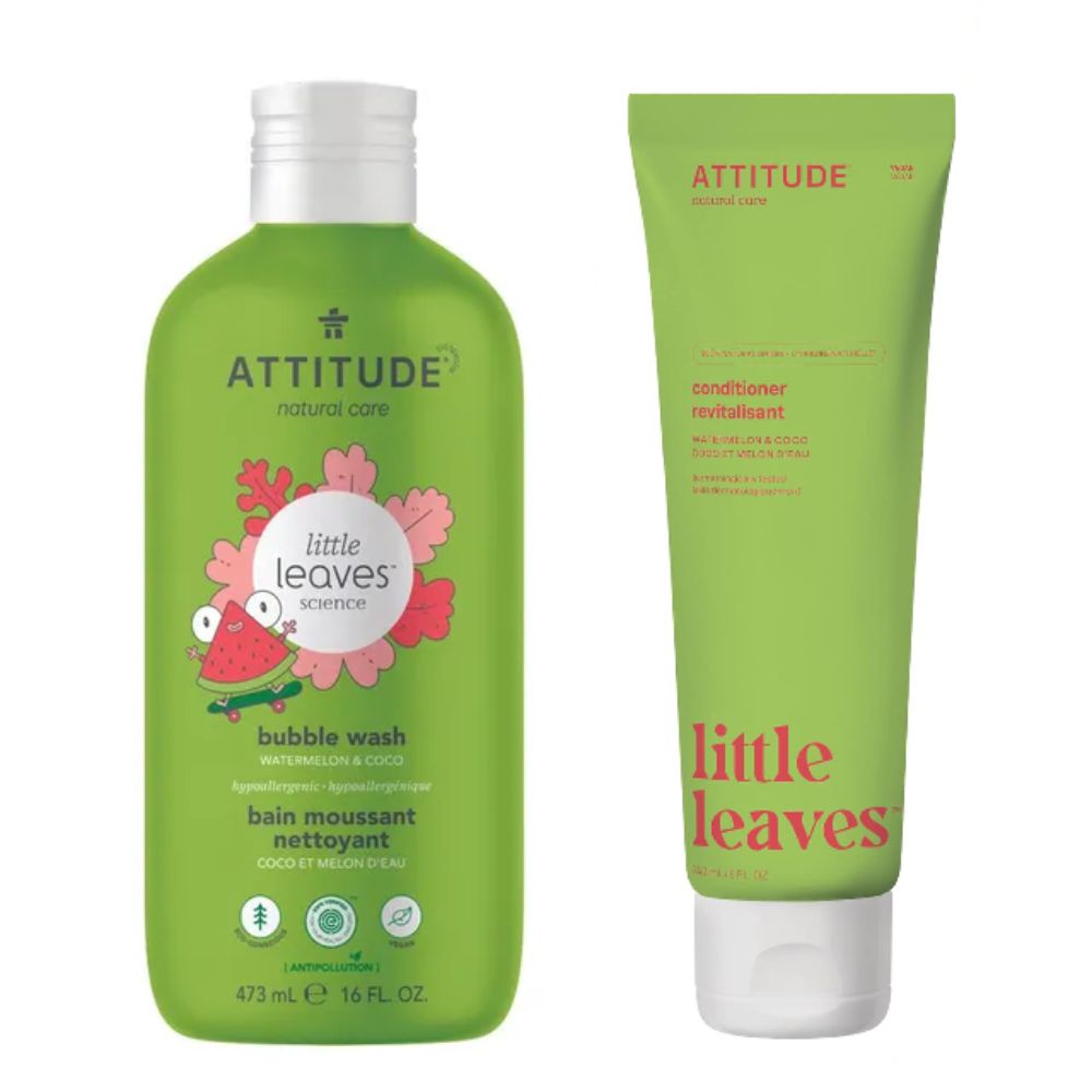 أتيتيود - غسول فقاعات مع بلسم ليتل ليفز للأطفال - بطيخ