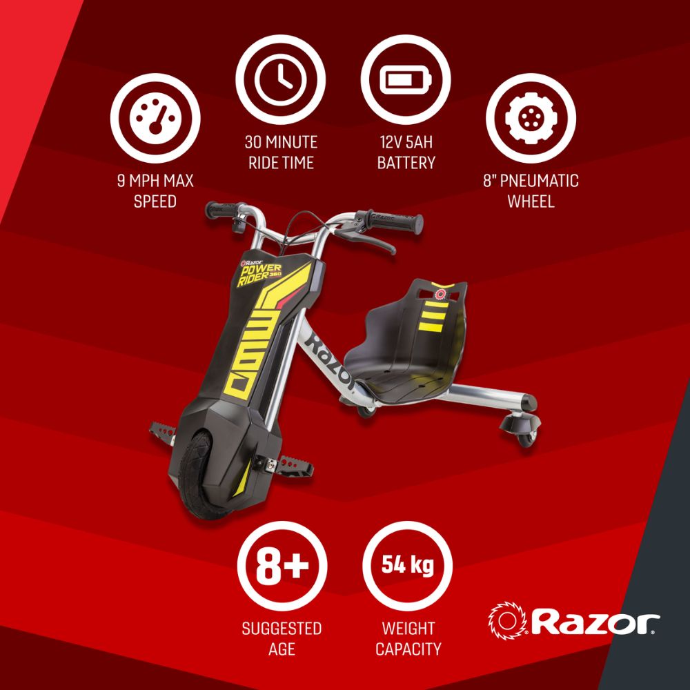 دراجة باور رايدر 360 درجة من رايزور، 24L