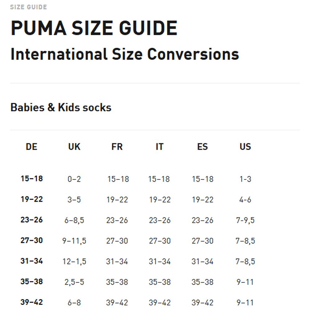 Puma - Kids Plain Sneaker Socks - Black/White/Grey - Pack of 3